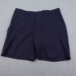Mizzen Main Mens 38W Blue‎ Heather Performance Golf Shorts Lightweight Stretch